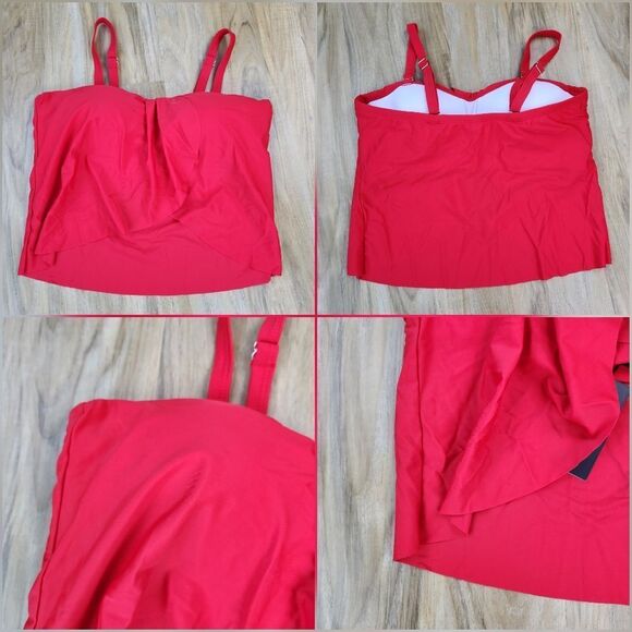 ⏭️NWT Red & Black w/White Polka Dot Retro Style Bikini Set Medium - Picture 9 of 13